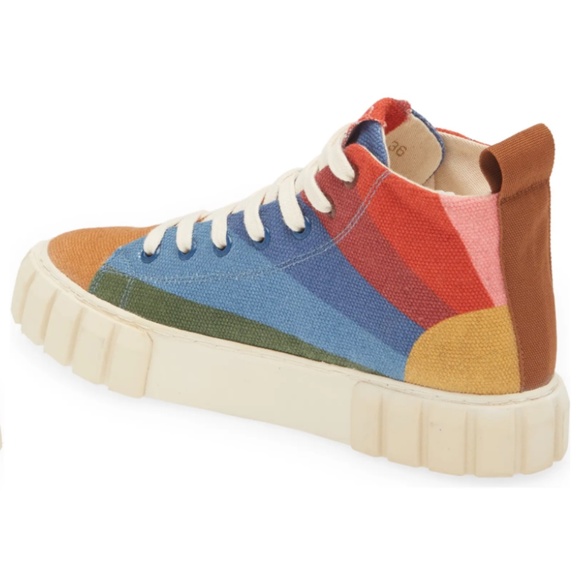 NIB $200 FARM Rio Rainbow Sun Platform High Top Sneaker in sizes 7, 7.5 and 9! - Picture 2 of 6